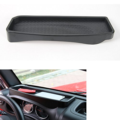 Highitem Auto Car Front Dashboard Storage Box Container Organizer Fit For Jeep Wrangler 2012-2016 Interior Accessory ABS Black