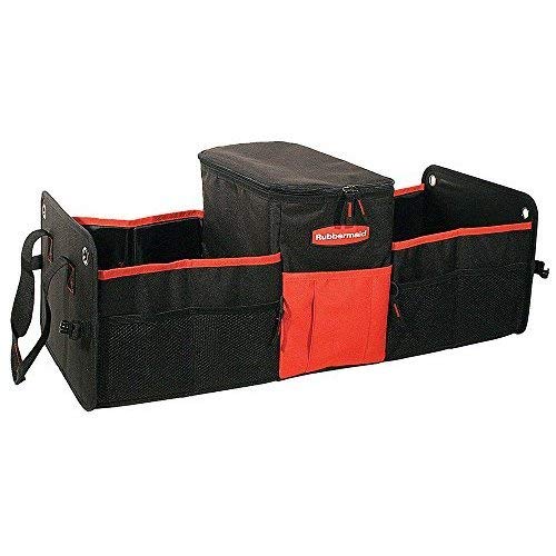 Rubbermaid Automotive Portable Insulated Cooler and Organizer Tote Bag: Leakproof Cargo Area/Car Trunk Storage Caddy