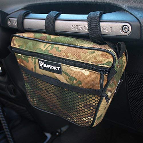 Bartact Universal Jeep Wrangler JK,TJ,YJ,CJ Passenger Grab Handles Fabric Dash Bag-Pouch (Multicam)