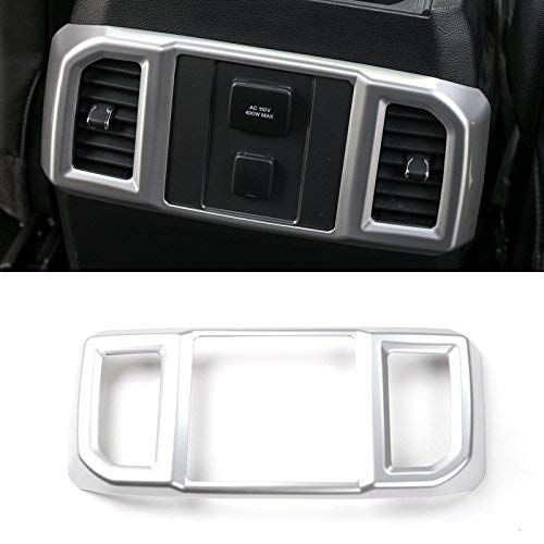 HIGH FLYING 1 Piece ABS MATTE Inner Armrest Storage Box Air Outlet Vent Decorative Trim For Ford F-150 F150 2015 2016 2017