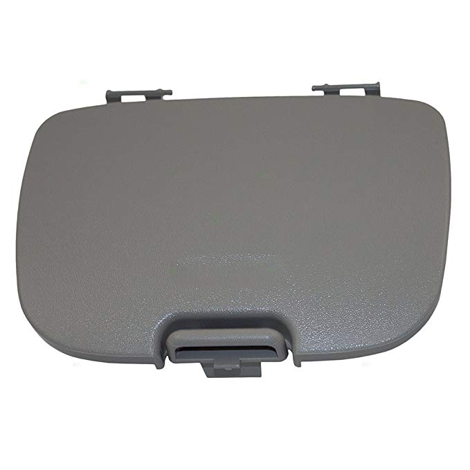 Overhead Console Garage Door Opener Lid Gray Cover Storage Bin Replacement for Ford Super Duty Pickup Truck w/out Sunroof 2C3Z7811586CAB