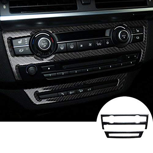 CROTRIM Carbon Fiber Console CD & AC Panel Trim Cover For BMW X5 E70（08-13）X6 E71（09-14）