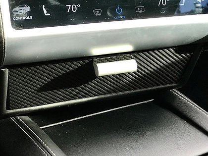 Evamped T-Drawer by for Tesla Model S & X (Carbon Fiber), Tesla Cubby, Tesla Cubby Compartment