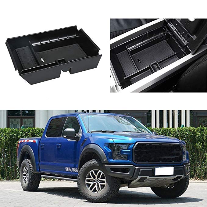 Center Console Armrest Storage Box for Ford F150 Raptor Center Console Organizer Insert Organizer Glove Pallet Container Fits Ford F150 Raptor 2009/2010/2011/2012/2013/2014