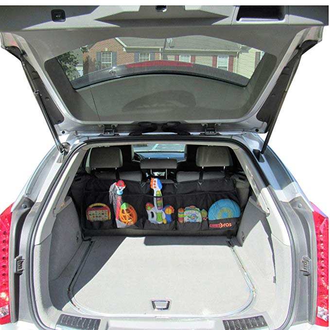 Premium Best Quality Trunk/Backseat Car Organizer By RockPros-For All Vehicles,5-large Pockets-Heavy Duty- Multipurpose Large Trunk Organizer-Sturdy Cargo Accessory-Back Seat Storage Auto Organizer
